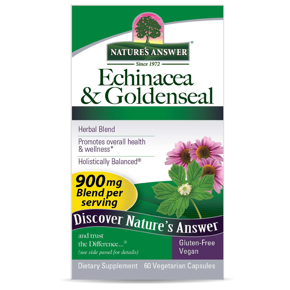 Nature&#39;s Answer Echinacea &amp; Goldenseal 60 VegCap