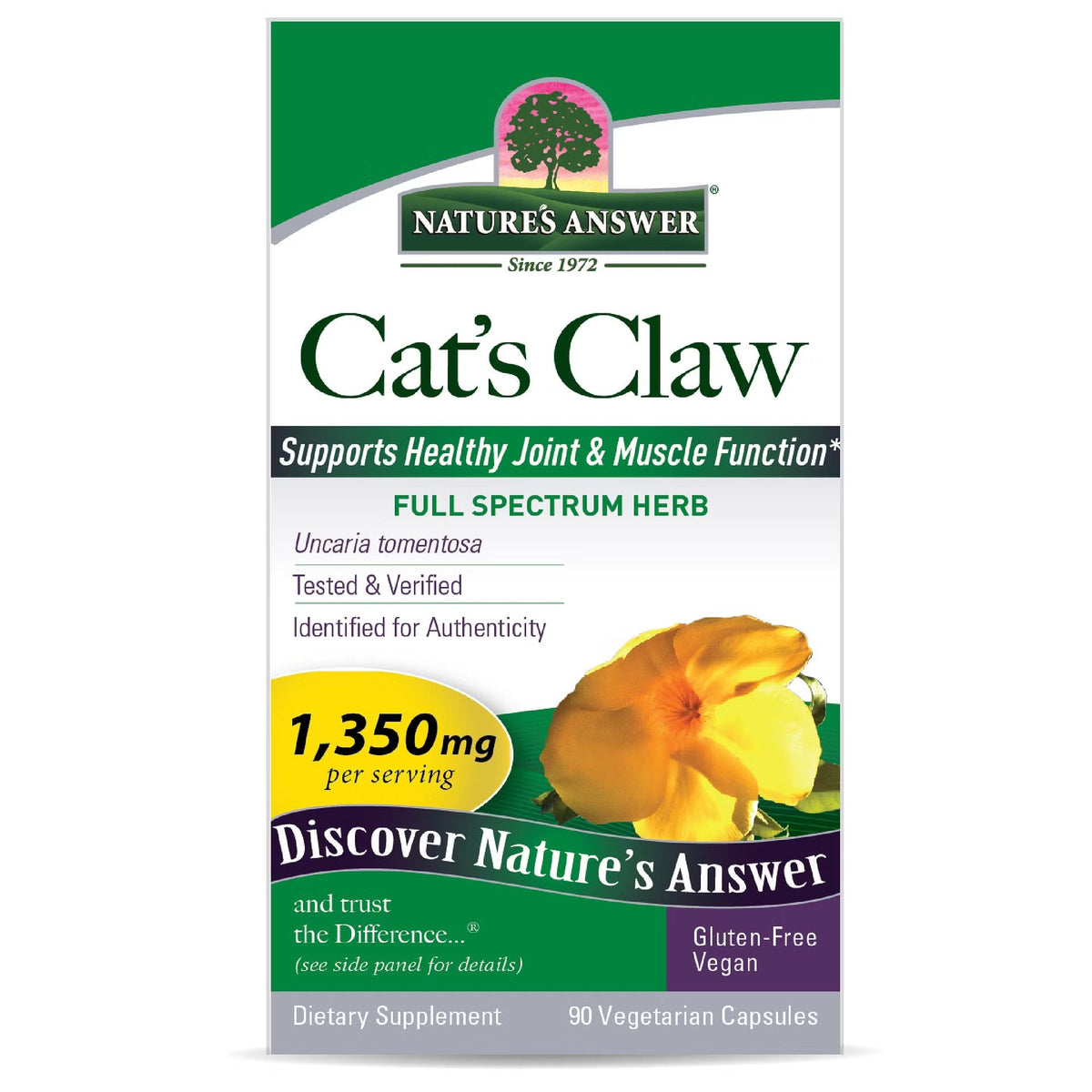 Nature&#39;s Answer Cat&#39;s Claw Inner Bark 90 Capsule