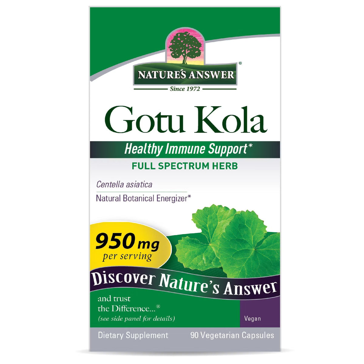 Nature&#39;s Answer Gotu Kola Herb 90 Capsule