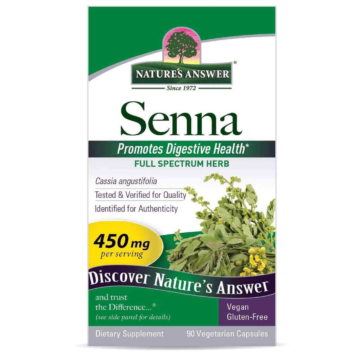 Nature&#39;s Answer Senna Leaf 90 Capsule