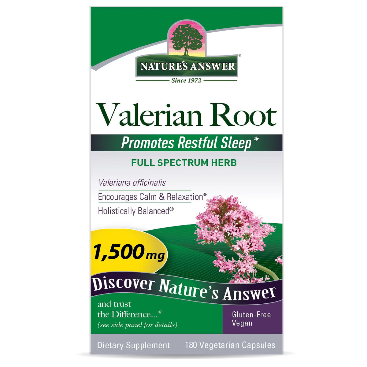 Nature&#39;s Answer Valerian Root 180 Capsule