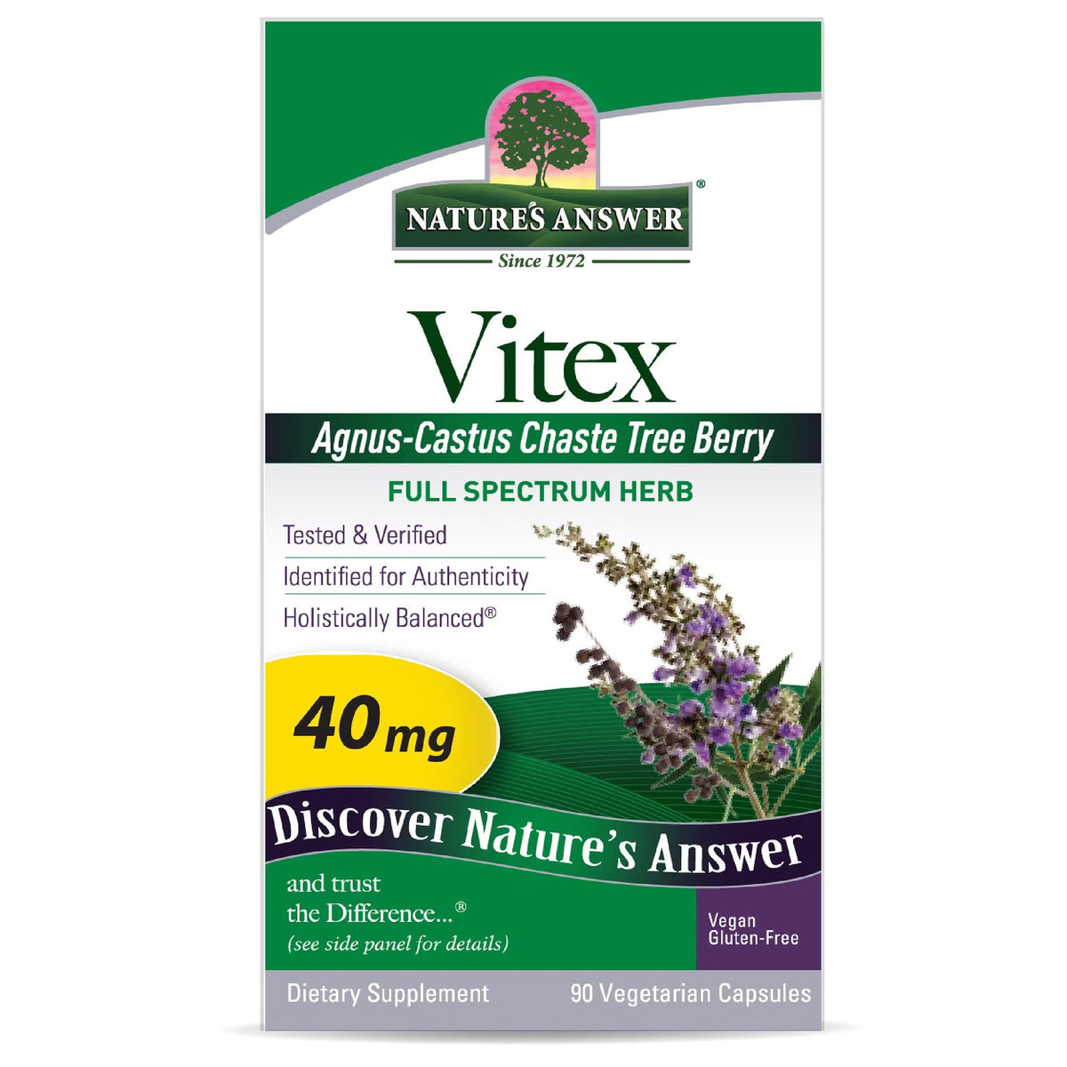 Nature's Answer Vitex (Agnus-Castus) Chastetree Berry 90 Capsule