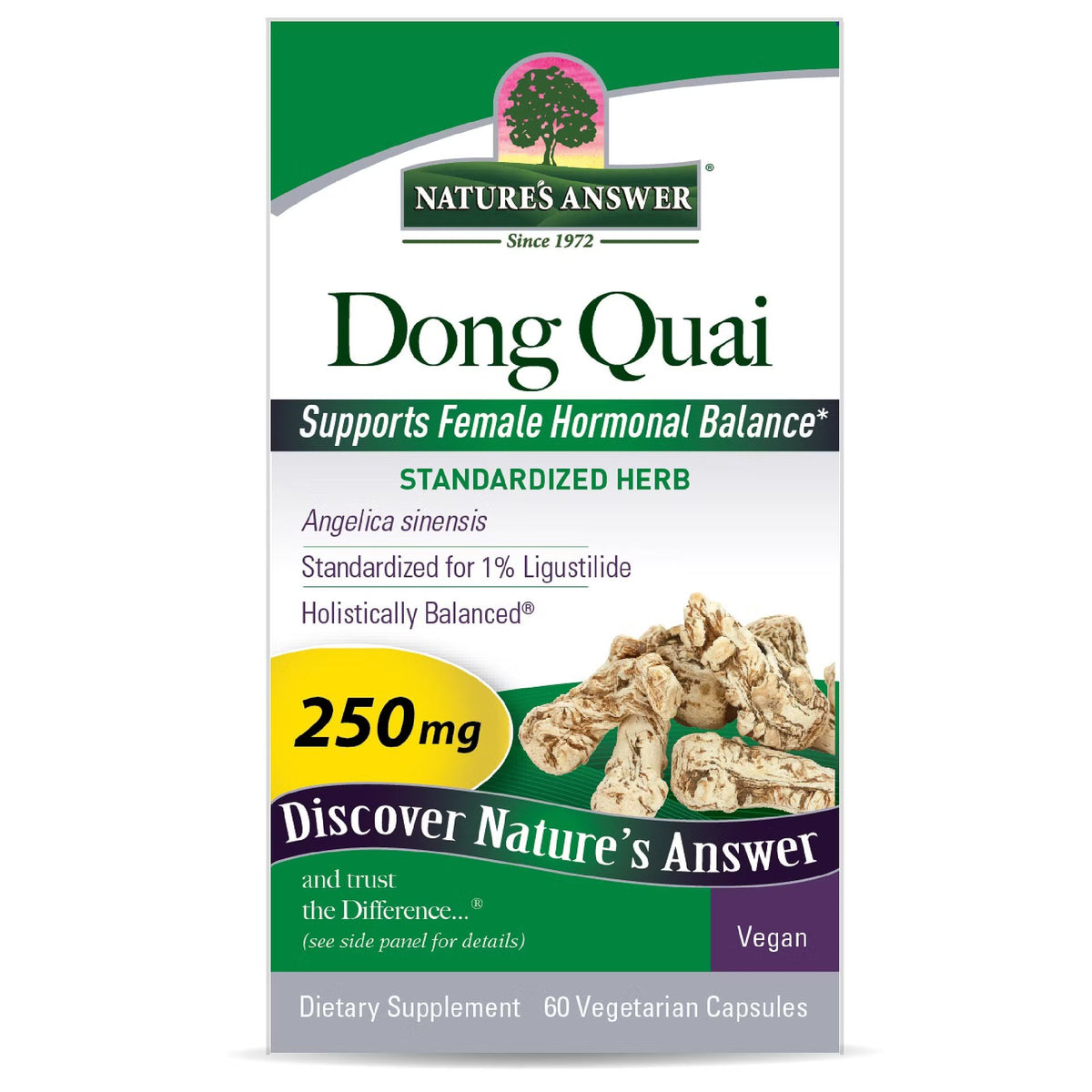 Nature's Answer Dong Quai Root Standardized 60 VegCap