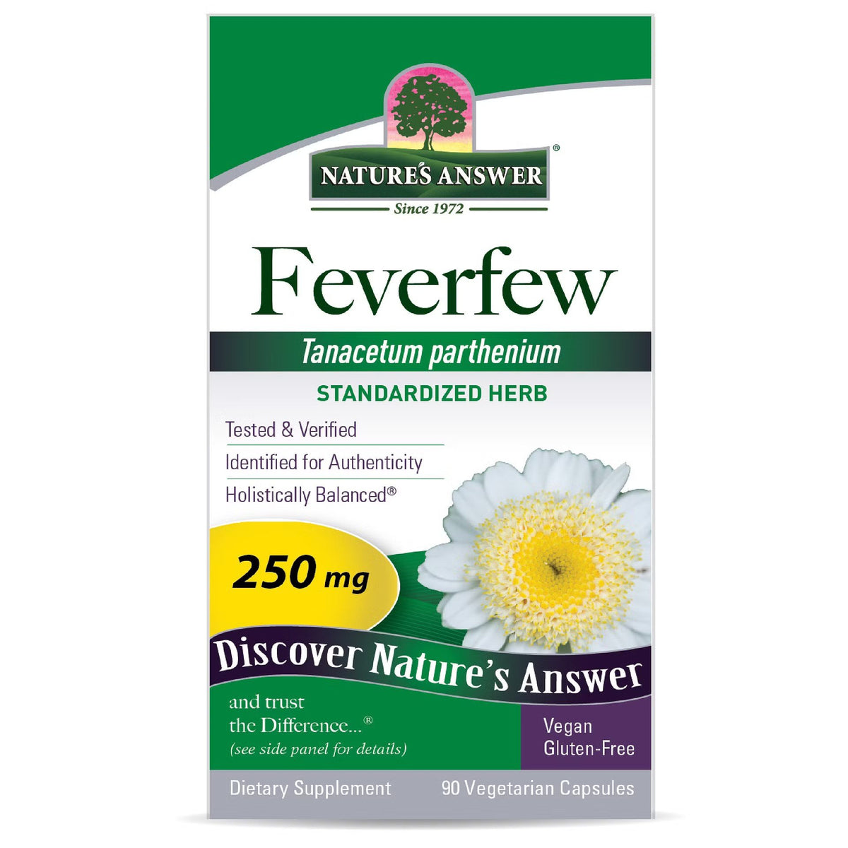 Nature's Answer Feverfew Herb Standardized 90 VegCap