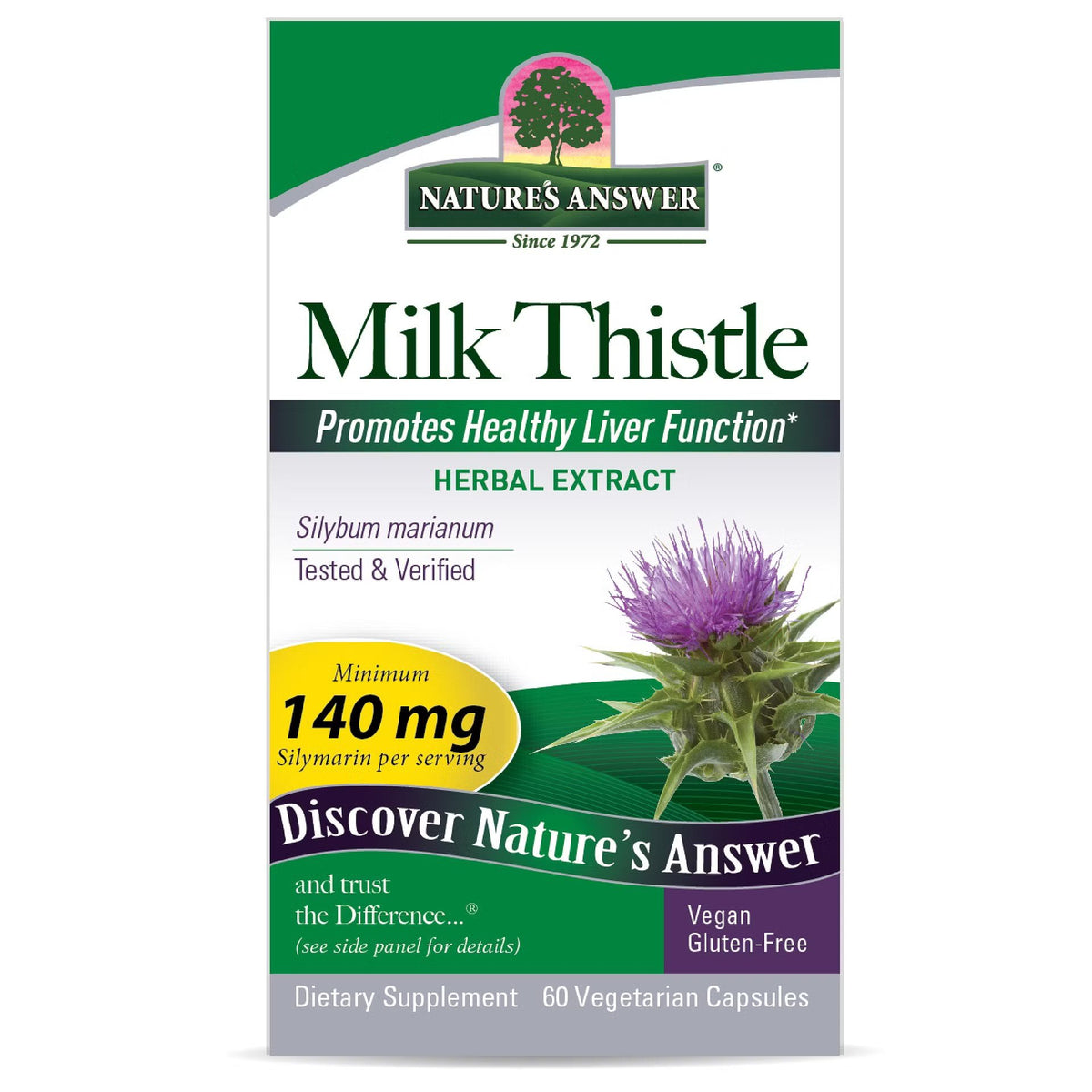 Nature's Answer Milk Thistle Seed Standardized 60 VegCap