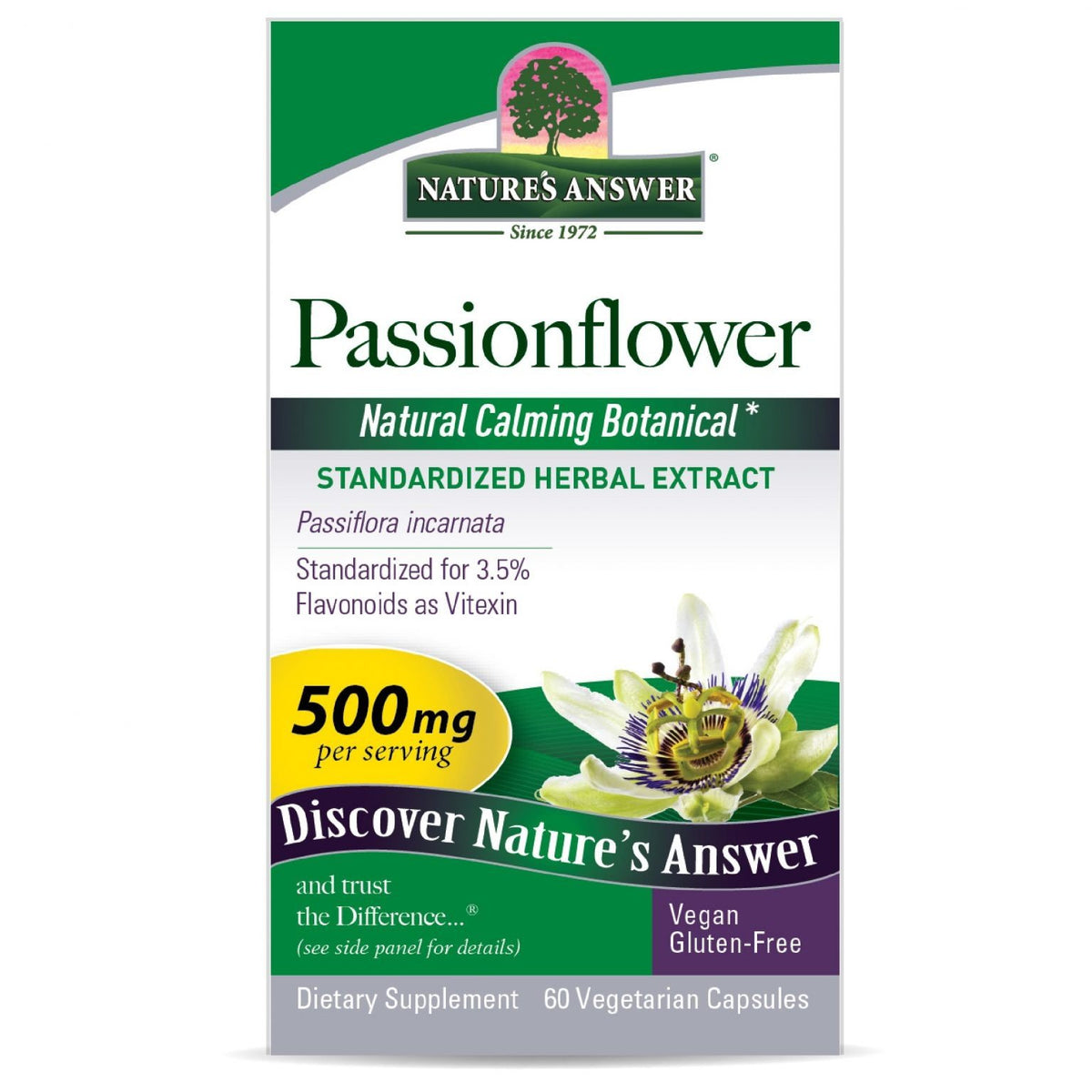 Nature's Answer Passionflower Standardized 60 VegCap