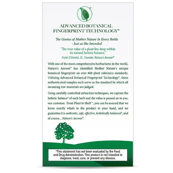 Nature&#39;s Answer Wild Yam Root Standardized 60 VegCap