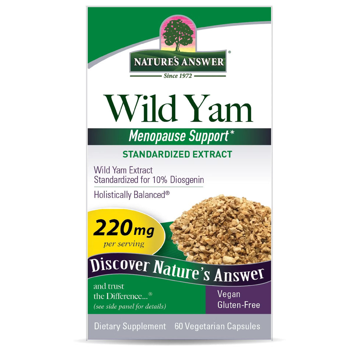 Nature's Answer Wild Yam Root Standardized 60 VegCap