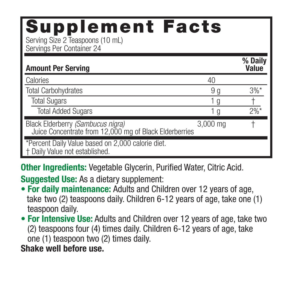 Nature's Answer Sambucus 8 oz Liquid