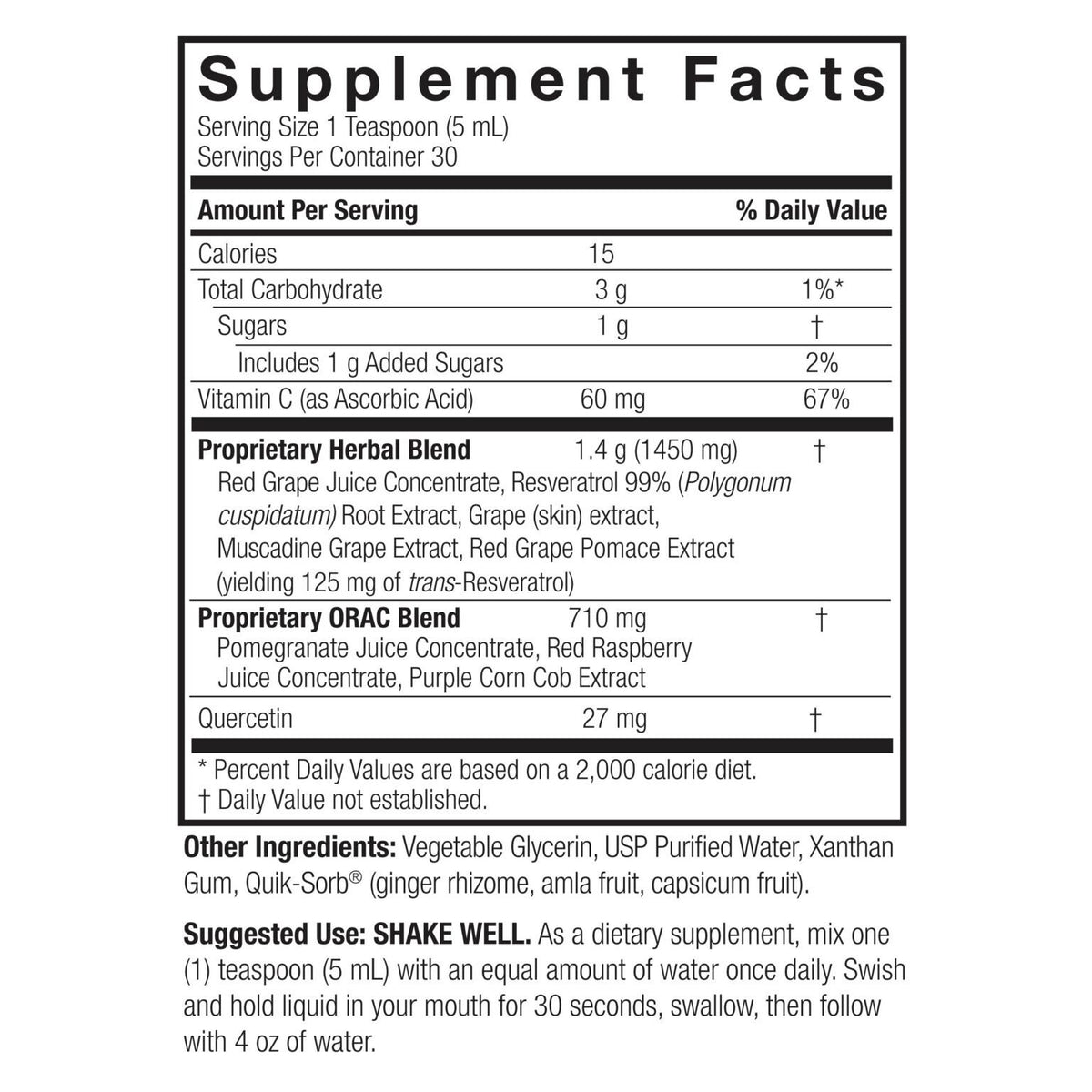 Nature's Answer Resveratrol Reserve 5 oz Liquid