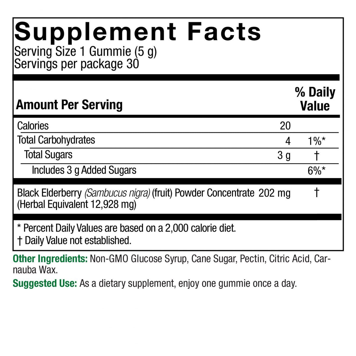 Nature's Answer Sambucus Mega Gummies 7X 30 Gummy