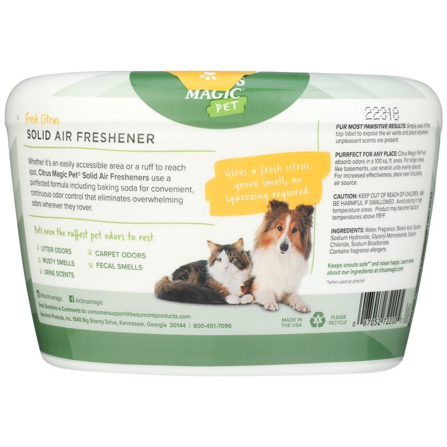 Citrus Magic Pet Solid Odor Absorber Citrus 20 oz Container