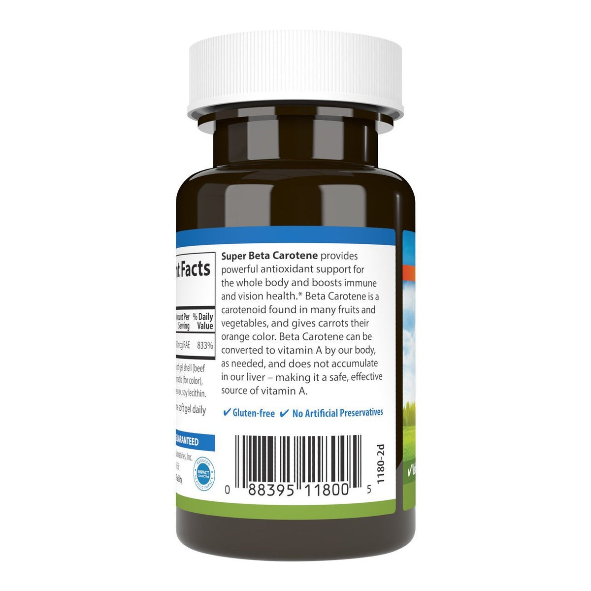 Carlson Laboratories Super Beta Carotene-25,000 IU (7,500 mcg RAE) 50 Softgel