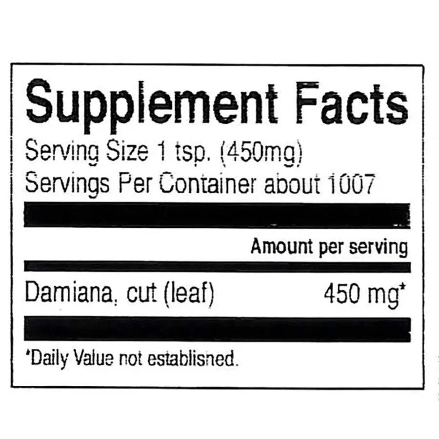 Frontier Natural Products Damiana Leaf, Cut &amp; Sifted 1 lb Bulk