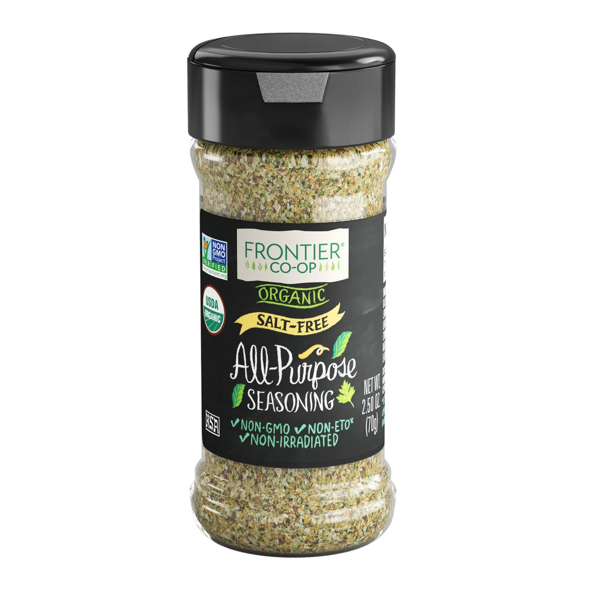 Frontier Natural Products Organic Salt-Free All-Purpose Seasoning 2.5 oz Granule