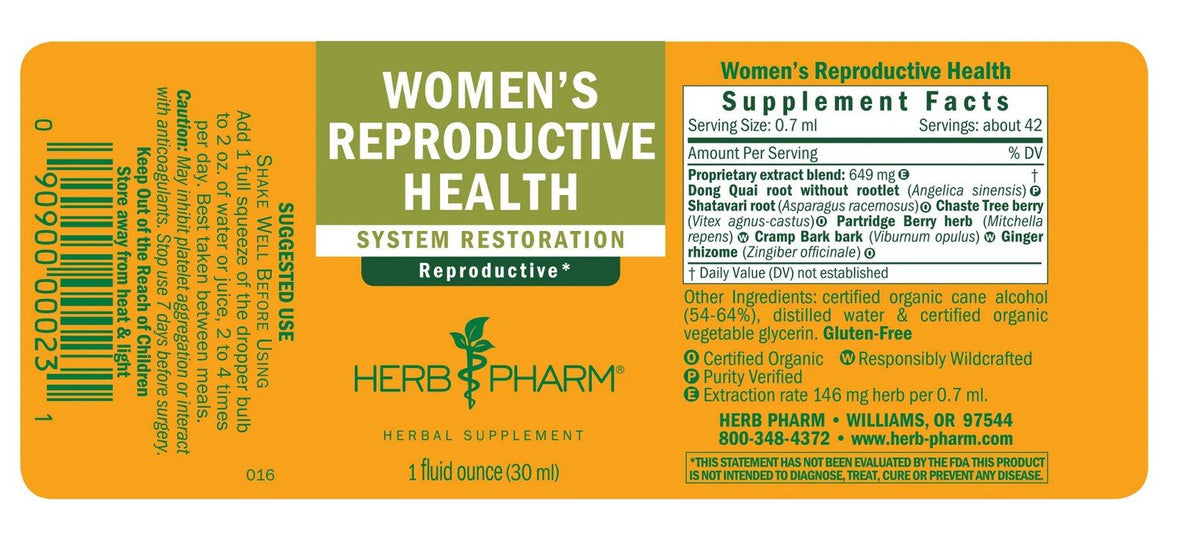 Herb Pharm Women&#39;s Reproductive Health 1 oz Liquid