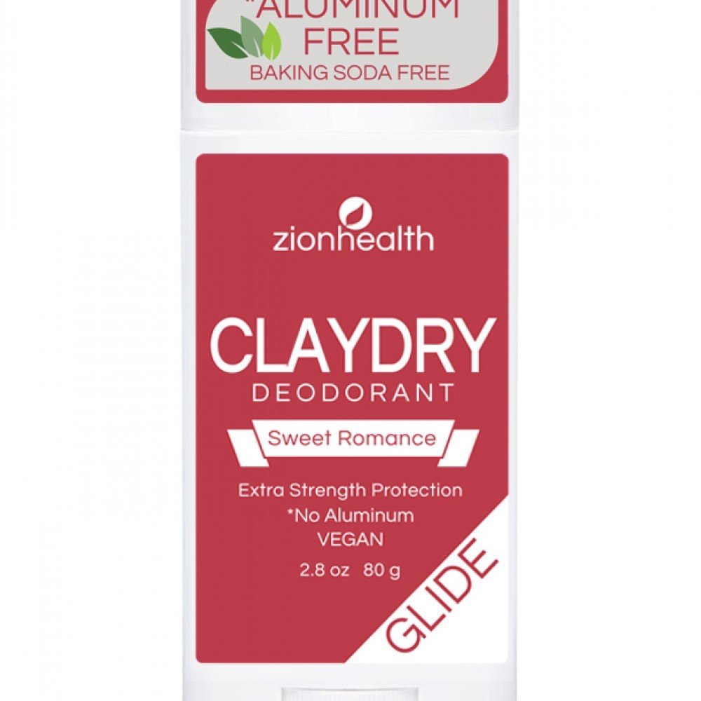Zion Health Clay Dry Glide Sweet Romance Deodorant 2.8 oz Stick