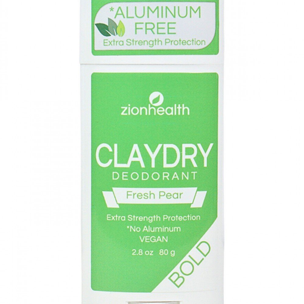 Zion Health Clay Dry Bold Fresh Pear Deodorant 2.8 oz Stick