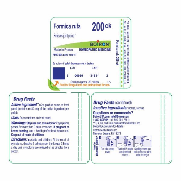 Boiron Formica Rufa 200CK Homeopathic Single Medicine For Pain 80 Pellet