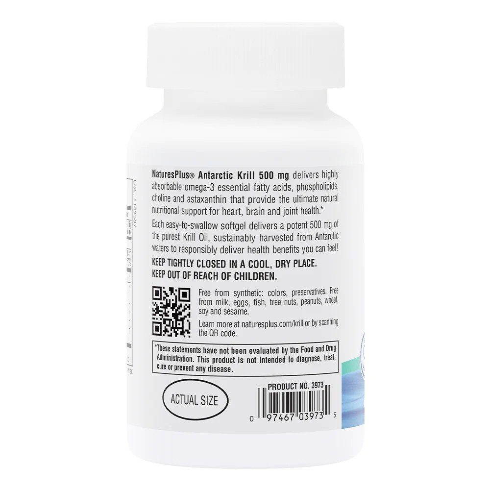 Nature&#39;s Plus Antaric Krill Oil 500 mg 60 Softgel