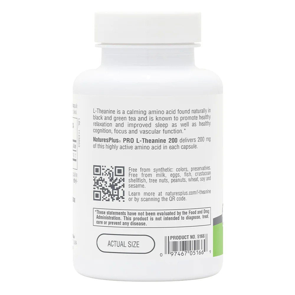 Nature&#39;s Plus PRO L-Theanine 200 mg 60 Capsule