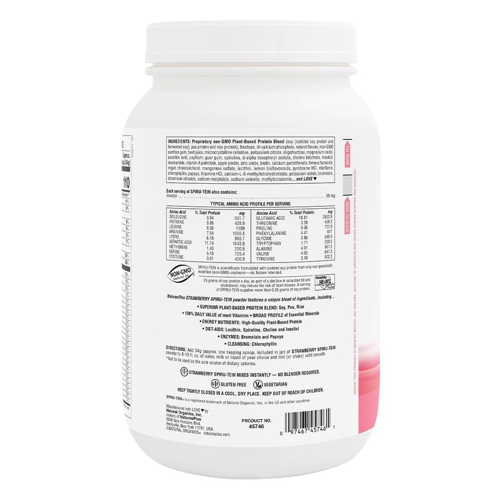 Nature&#39;s Plus Spiru-tein Strawberry 4.5 lb Powder