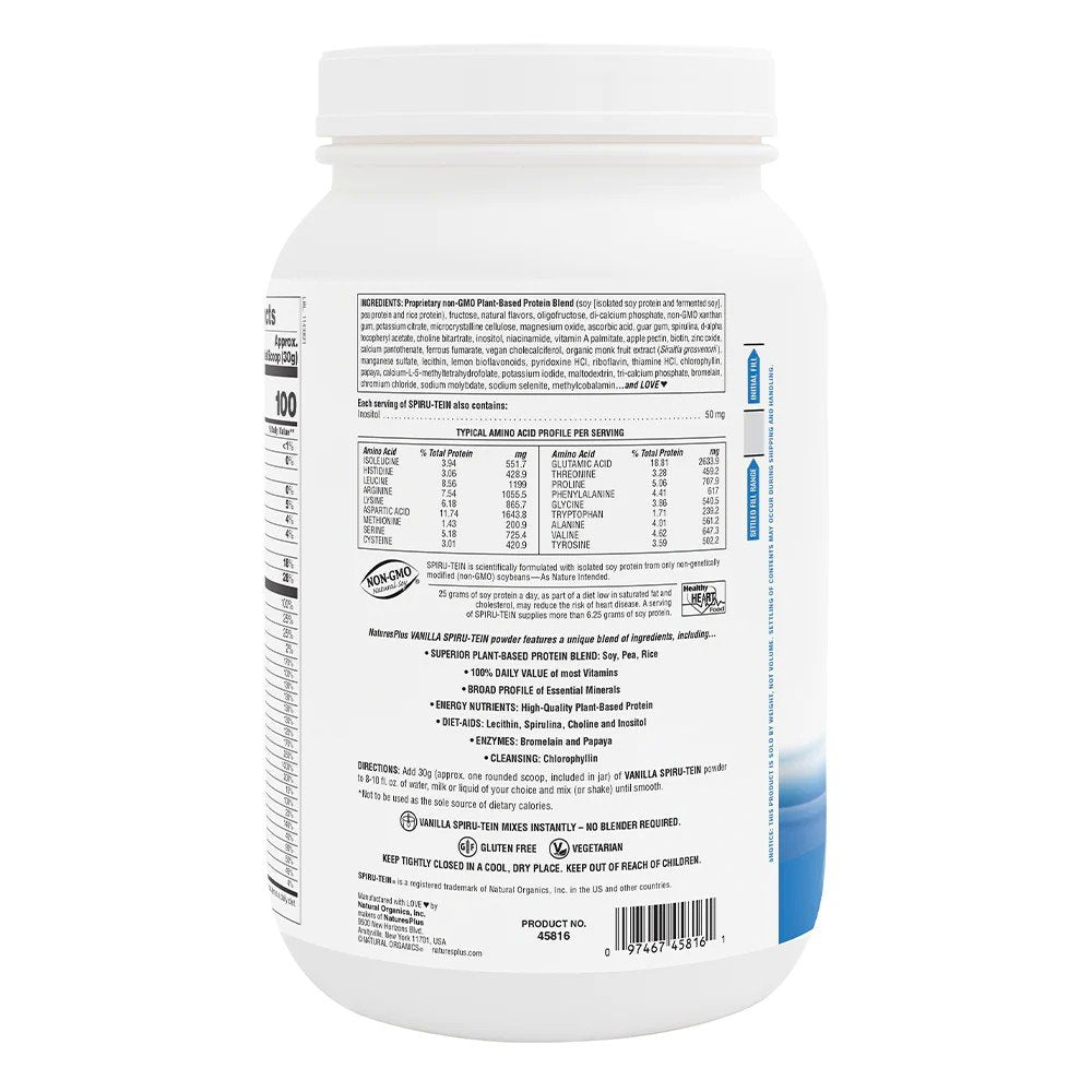 Nature&#39;s Plus Spirutein Vanilla 4 lb Powder