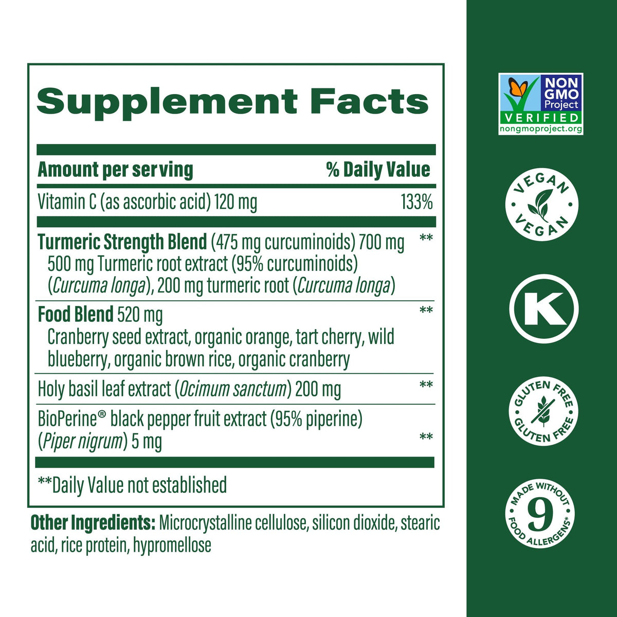 MegaFood Turmeric Strength for Whole Body 120 Tablet