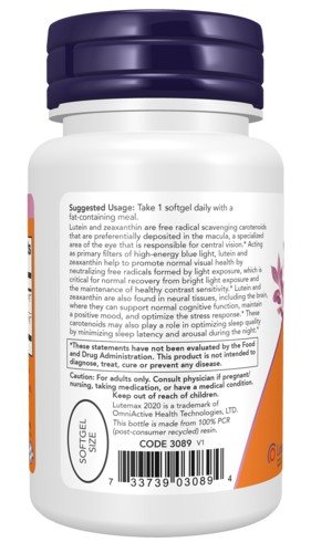Now Foods Lutein & Zeaxanthin 120 Softgel