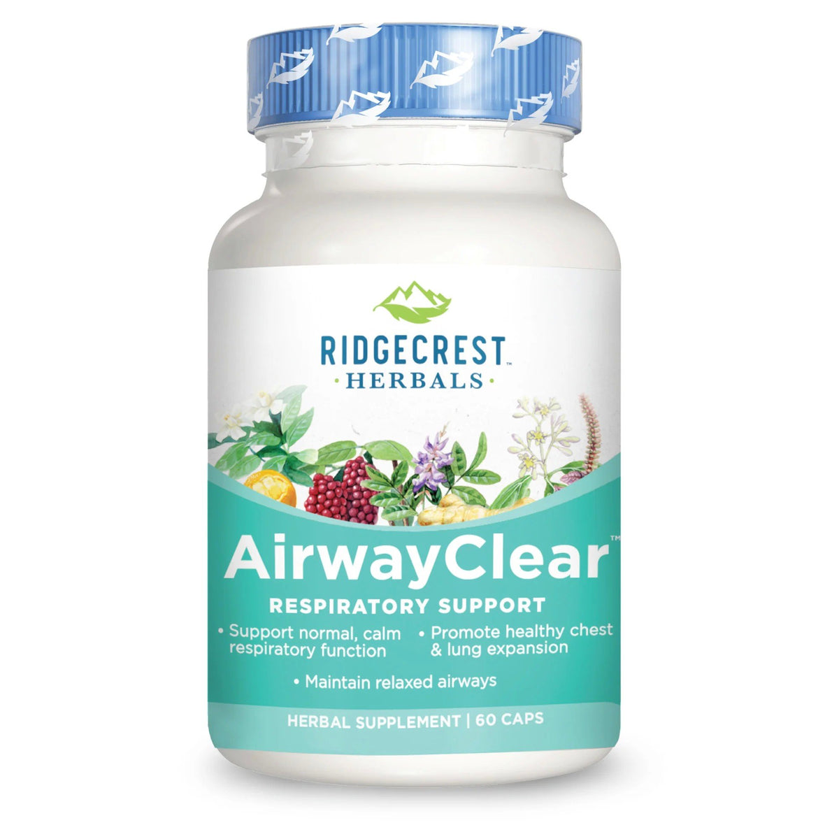 Airway Clear | Ridgecrest Herbals | Respiratory Support | Healthy Lung Expansion | Relax Airways | Herbal Supplements | 60 Capsules | VitaminLife