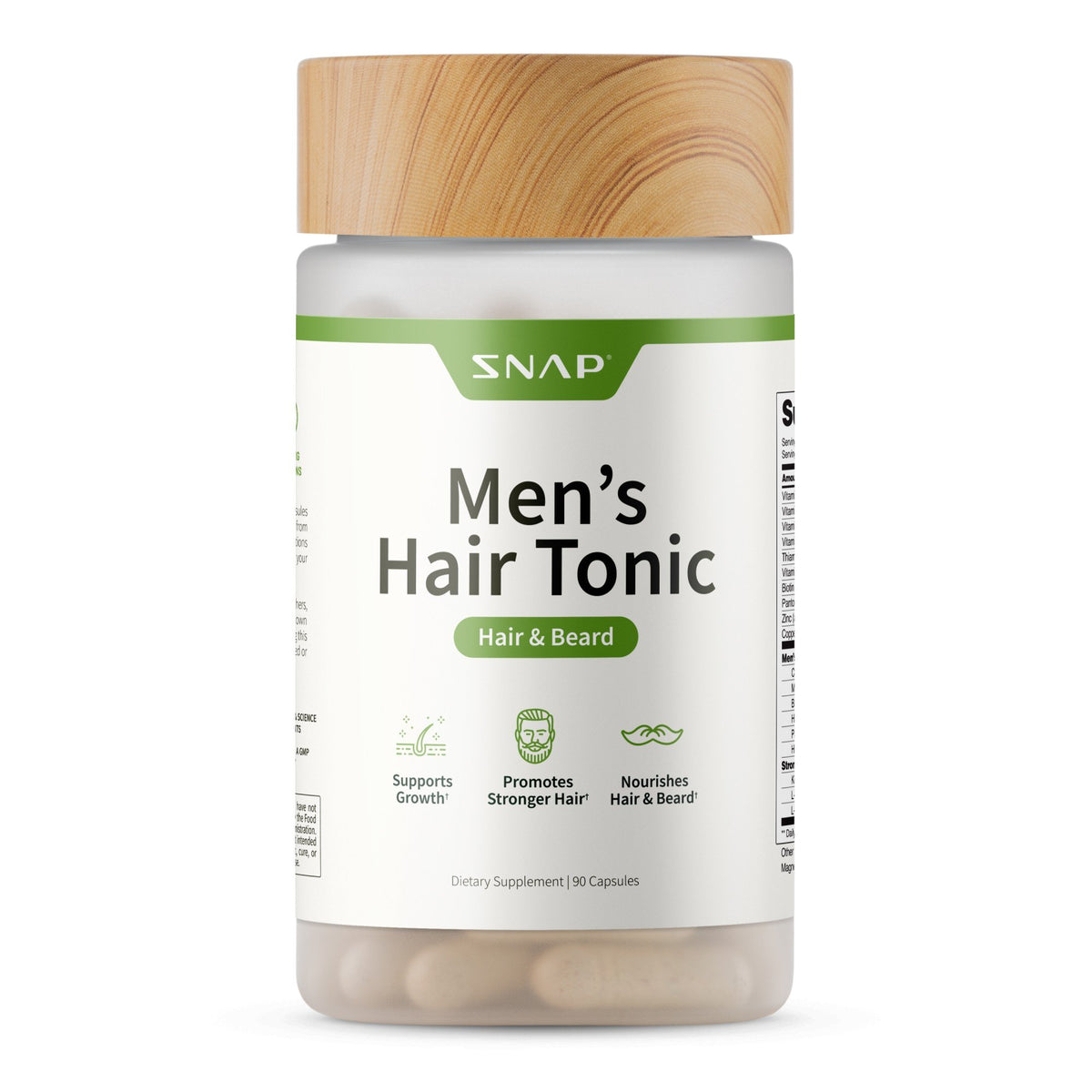 Snap Supplements Men's Hair Tonic - Hair & Beard 90 Capsule