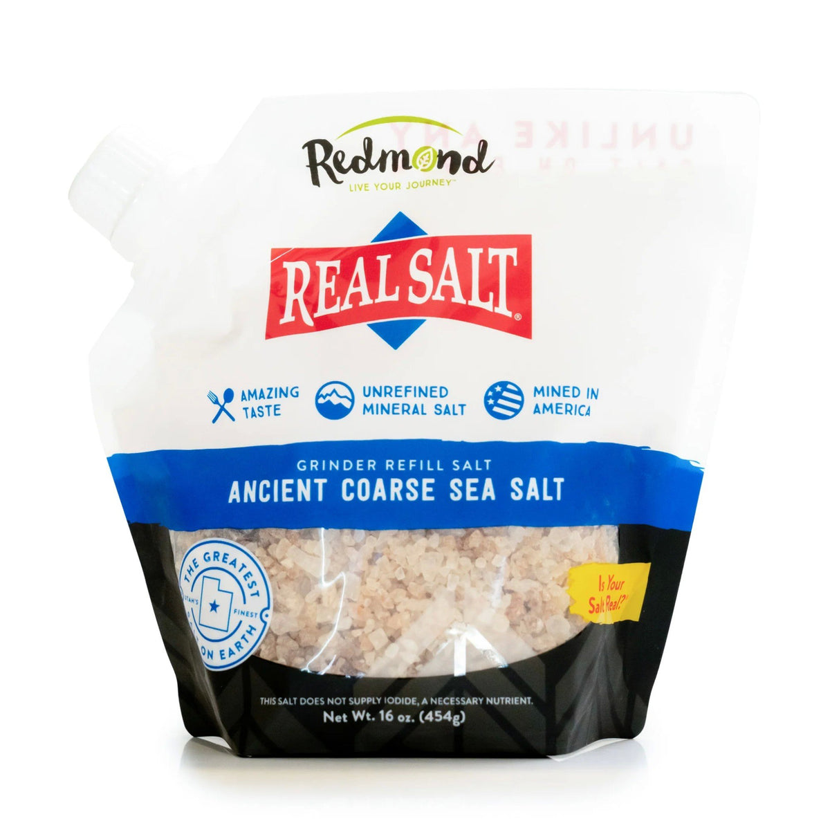 Redmond Real Salt-Ancient Coarse Sea Salt Pouch 16 oz Salt