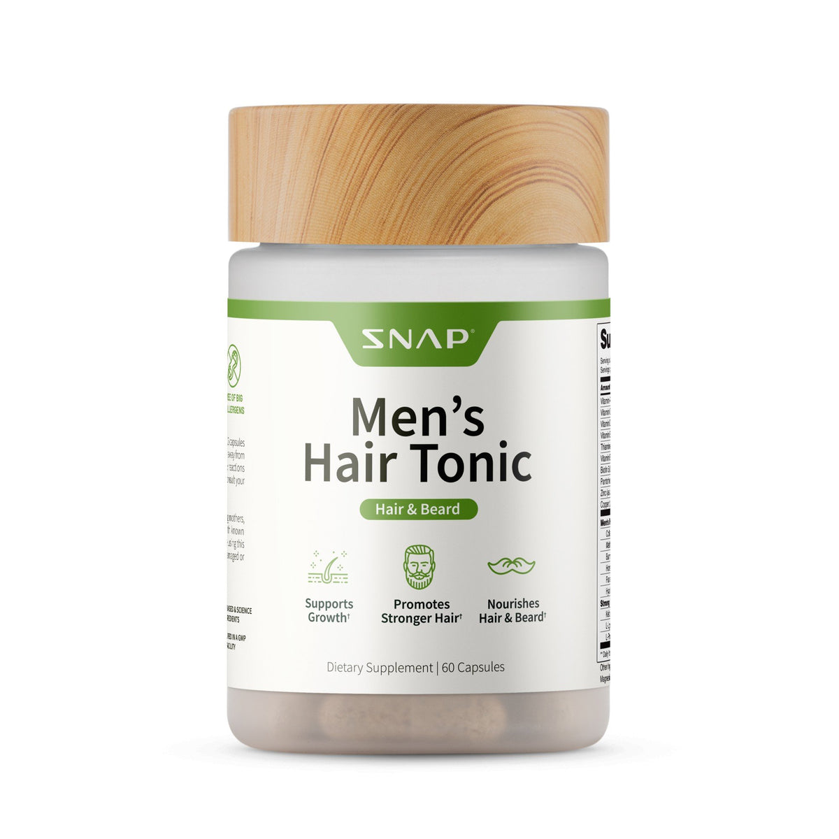 Snap Supplements Men's Hair Tonic - Hair & Beard 60 Capsule