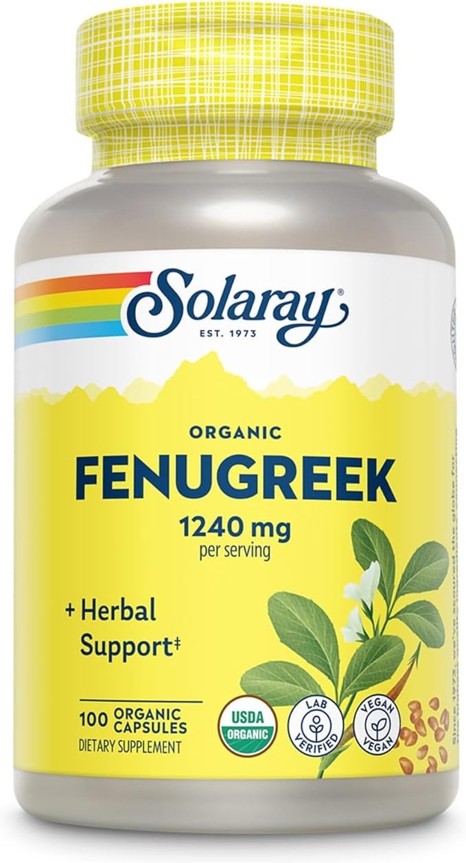 Solaray Organic Fenugreek 100 Capsule