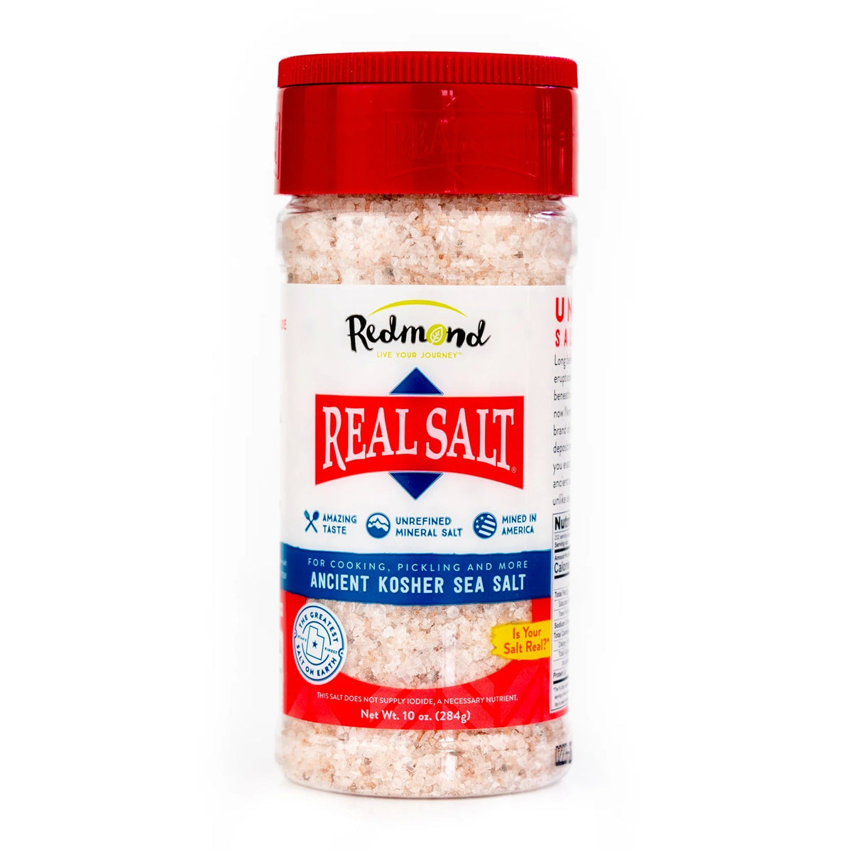 Redmond Real Salt-Ancient Kosher Sea Salt Shaker 10 oz Salt