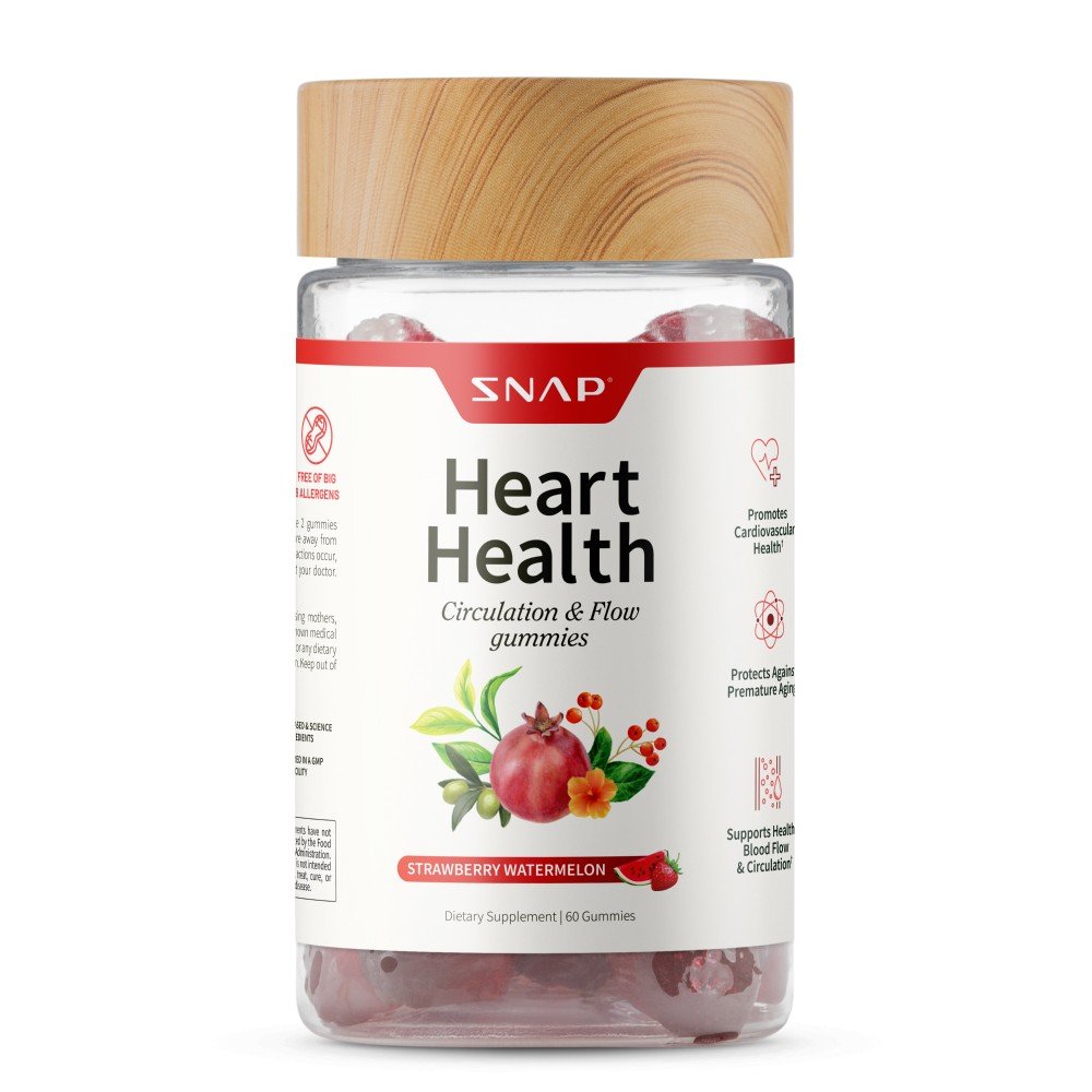 Snap Supplements Heart Health - Circulation & Flow - Strawberry Watermelon Flavor 60 Gummy