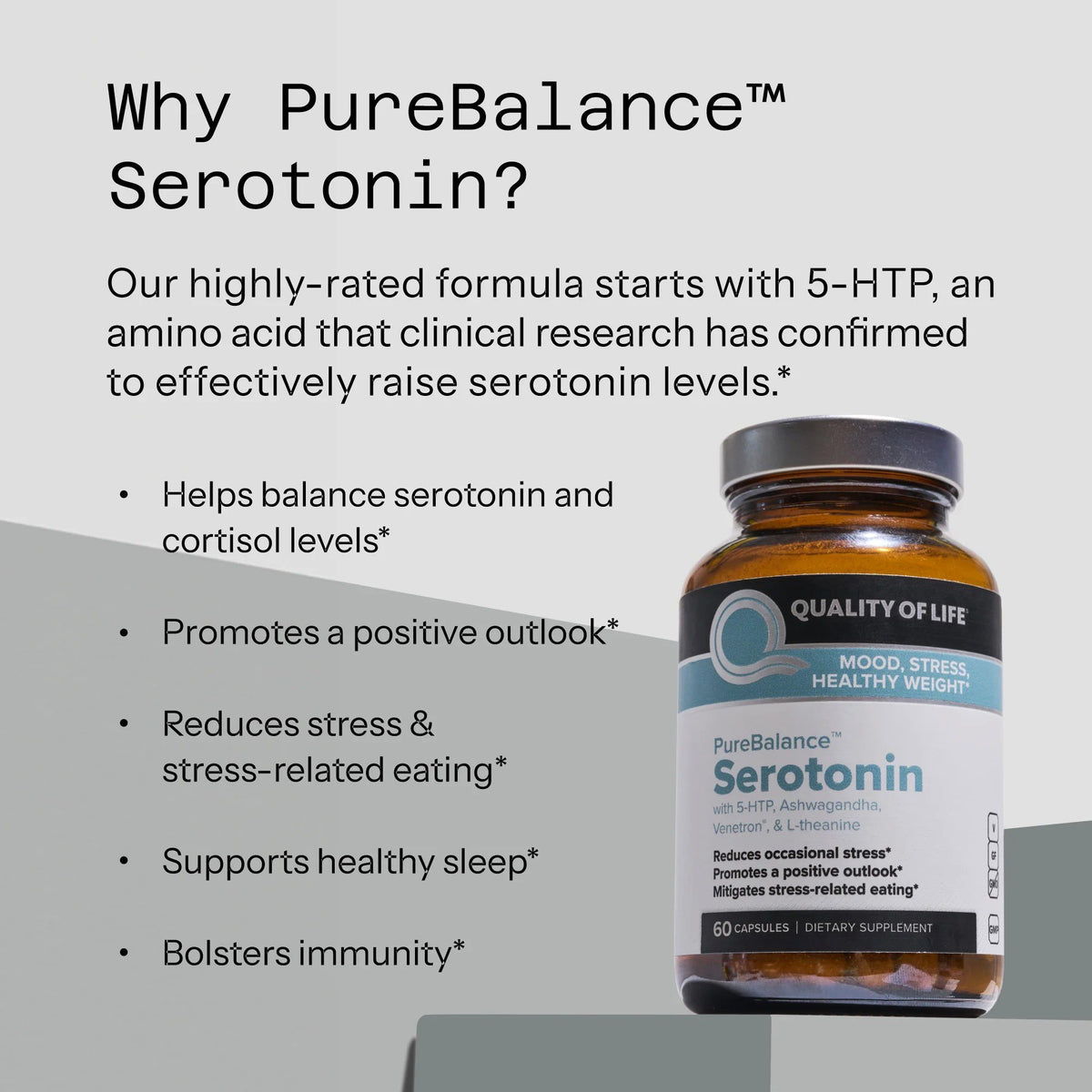 Quality of Life Labs PureBalance Serotonin 60 Capsule