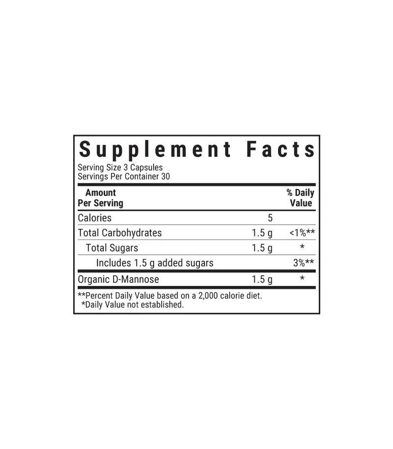 Bluebonnet D-Mannonse-500 mg 90 Vegetarian Capsules