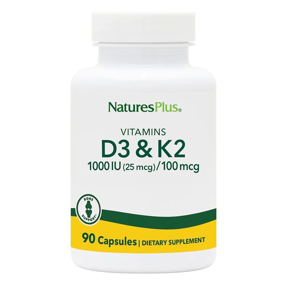 Nature&#39;s Plus Vitamin D3 1000 IU W/K2 100 MCG 90 VegCap