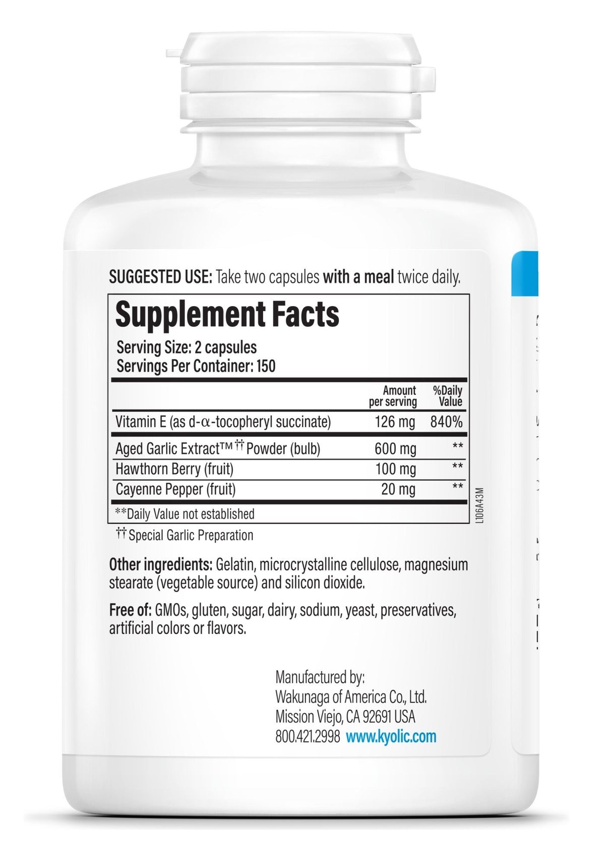 Kyolic Circulation Health Formula 106 300 Capsule