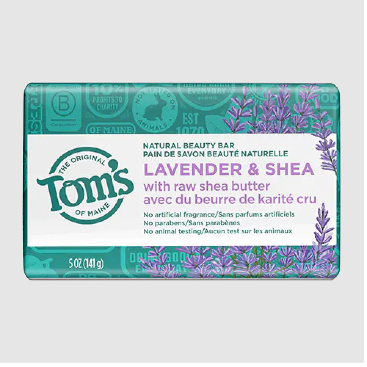 Tom&#39;s Of Maine Lavender Tea Tree Beauty Bar 5 oz Bar Soap