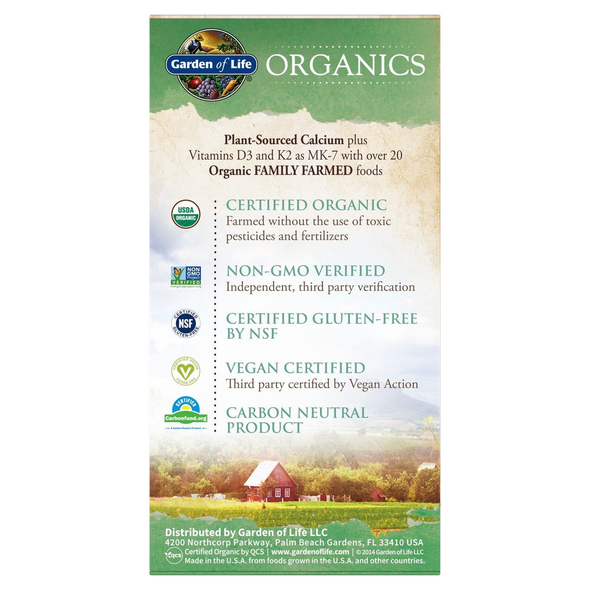 Garden of Life Garden of Life Organics Plant Calcium 90 Tablet