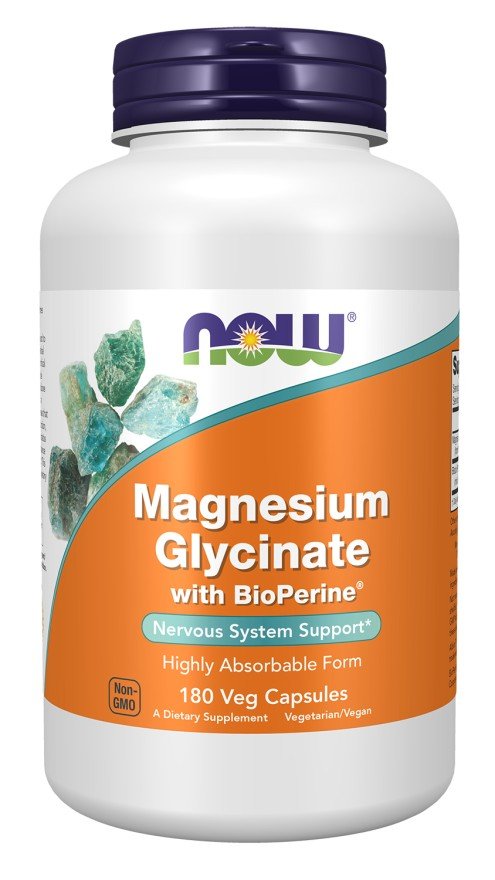 Now Foods Magnesium Glycinate with BioPerine 180 VegCap