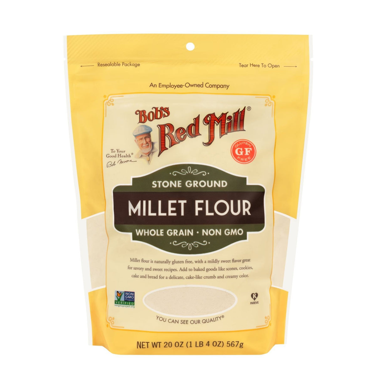 Bobs Red Mill Millet Flour 20 oz Bag