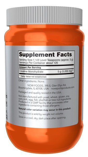 Now Foods Creatine Powder 600 grams Powder