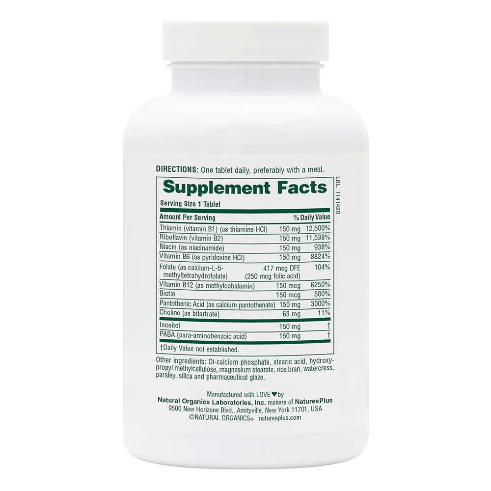 Nature's Plus Mega B-150 Time Release 90 Sustained Release Tablet ...