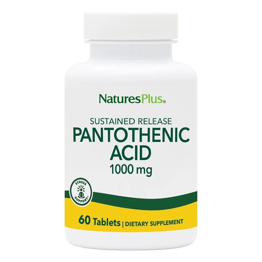 Nature&#39;s Plus Pantothenic Acid 1,000mg Time Release 60 Sustained Release Tablet