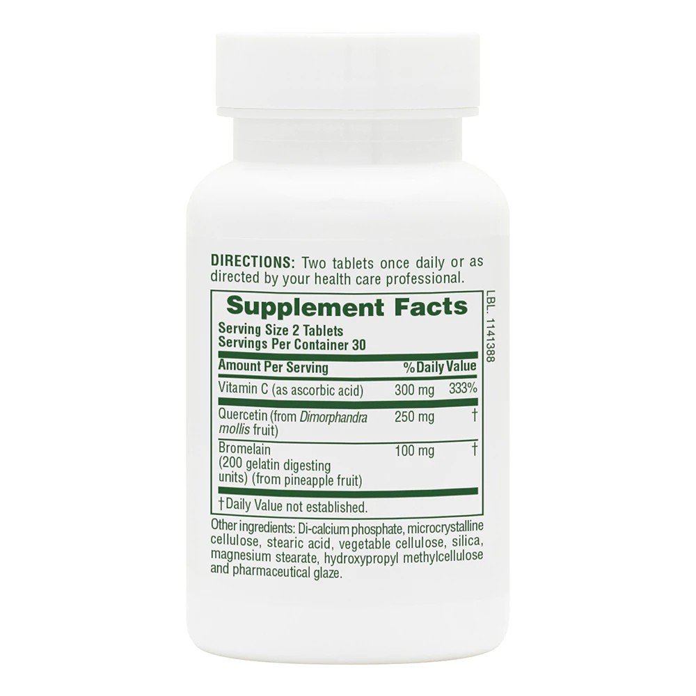 Nature&#39;s Plus Quercetin Plus with Vitamin C &amp; Bromelain 60 Tablet