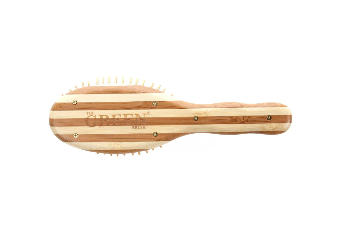 Bass Brushes Small Oval Cushion Hairbrush with  Wood Bristles Wood Handle 1 Brush