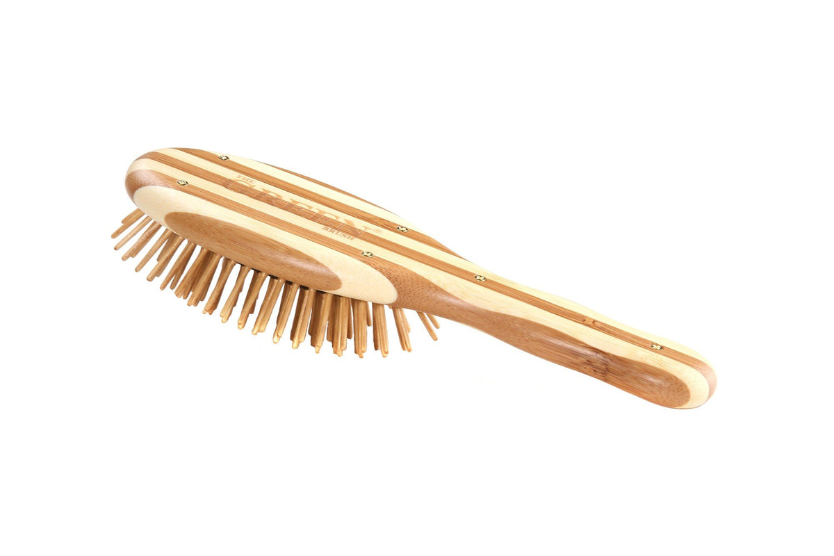 Bass Brushes Small Oval Cushion Hairbrush with  Wood Bristles Wood Handle 1 Brush